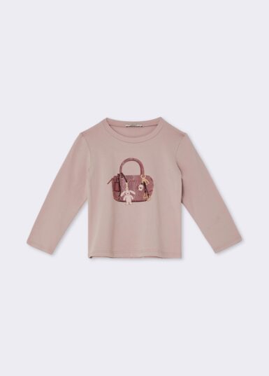 LIU JO T-SHIRT LANGE MOUW LIGHT LILAC