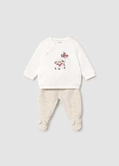 MAYORAL SET SWEATER + BROEK MILK