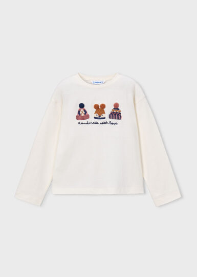 MAYORAL T-SHIRT 3 MUTSJES MET POMPON