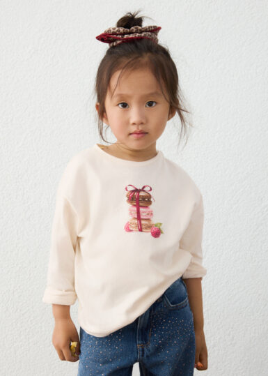 MAYORAL T-SHIRT MACARONS MET BIJPASSENDE HAARELASTIEK