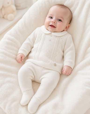 PAZ RODRIGUEZ 2 DELIG DOOPKRUIPPAKJE TRICOT OFF WHITE