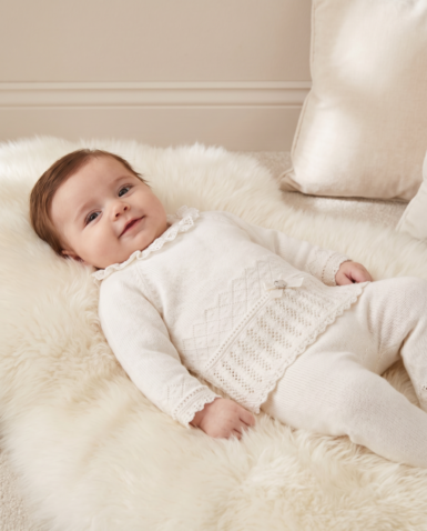 PAZ RODRIGUEZ DOOPKRUIPPAKJE TRICOT OFF WHITE