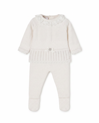 PAZ RODRIGUEZ DOOPKRUIPPAKJE TRICOT OFF WHITE