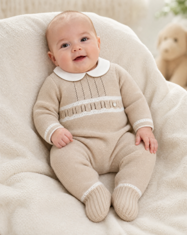 PAZ RODRIGUEZ KRUIPPAKJE TRICOT LIGHT BROWN