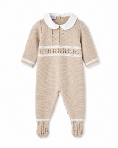 PAZ RODRIGUEZ KRUIPPAKJE TRICOT LIGHT BROWN
