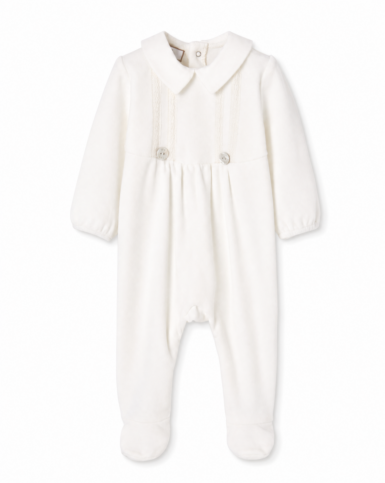 PAZ RODRIGUEZ KRUIPPAKJE VELOURS OFF WHITE