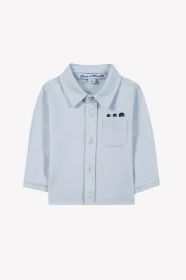 TARTINE ET CHOCOLAT SHIRT COTTON SKY BLUE