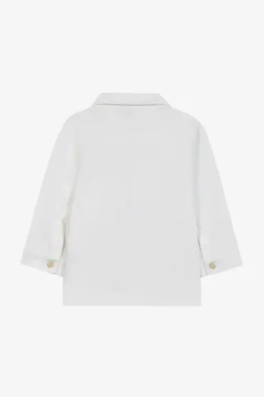 TARTINE ET CHOCOLAT SHIRT WHITE COTTON POINTED COLLAR EMBRODERY