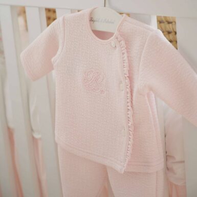 THEOPHILE & PATACHOU BLOES JERSEY GEWAFELD+ BROEK ROZE