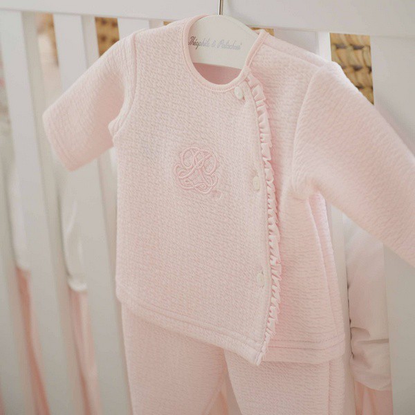 THEOPHILE & PATACHOU BLOES JERSEY GEWAFELD+ BROEK ROZE