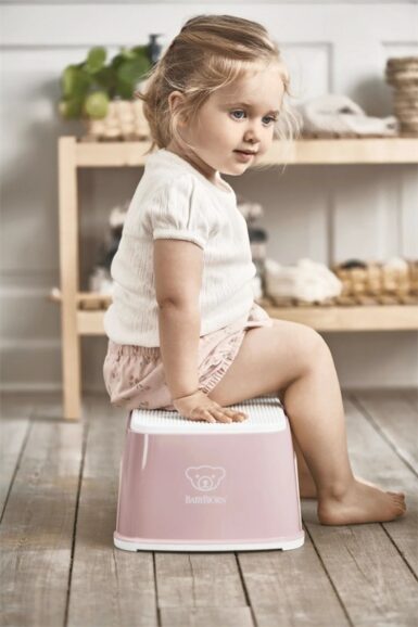 BABY BJORN OPSTAPJE PASTELROZE/ WIT