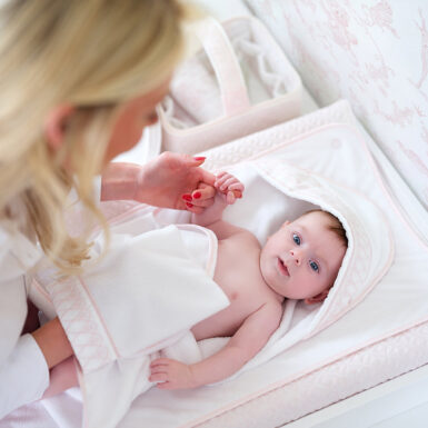 FIRST BADCAPE EN WASHANDJE LINEN PINK