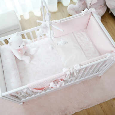 FIRST BEDOMRANDER LINEN PINK
