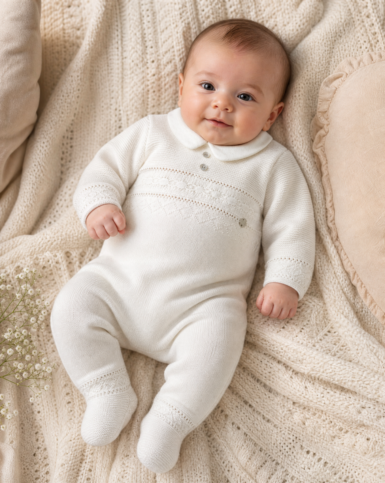 PAZ RODRIGUEZ DOOPKRUIPPAKJE TRICOT OFF WHITE