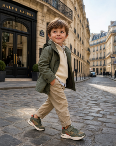 POLO RALPH LAUREN SNEAKERS TRACKSTER CAMEL/OLIVE