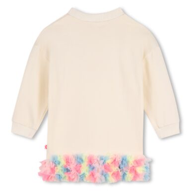 BILLIEBLUSH FLEECE KLEEDJE MET TULE RUCHES BEIGE