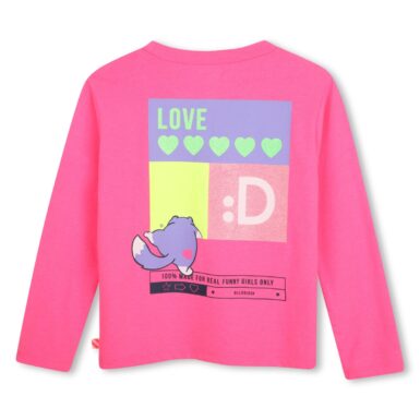 BILLIEBLUSH T-SHIRT MET LANGE MOUW PINK