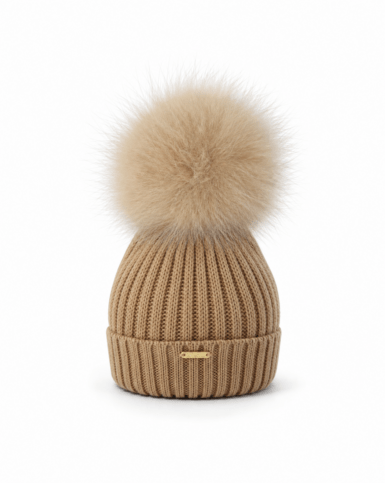 IL TRENINO BABYMUTS WARM BEIGE POMPON WARM BEIGE