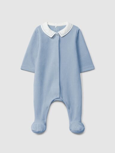 LARANJINHA KRUIPPAKJE IN ZACHT RIBFLUWEEL BLUE