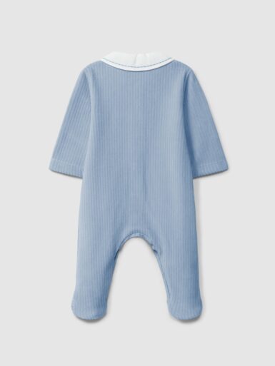 LARANJINHA KRUIPPAKJE IN ZACHT RIBFLUWEEL BLUE