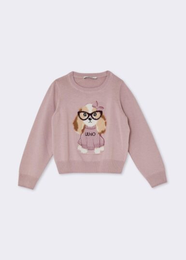 LIU JO SWEATER DOG LILAC