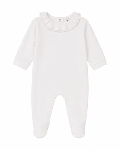 LIVING NATURE BABYPAKJE ELISE MET KRAAGJE WIT