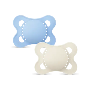 MAM ORIGINAL FOPSPEEN SILICONE 0-6M BLAUW/BEIGE