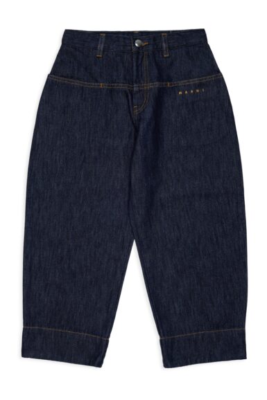 MARNI BALLOON JEANS MET CONTRASTERENDE STIKSELS DARK BLUE