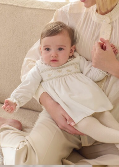 MAYORAL FLUWELEN JURKJE OFF WHITE