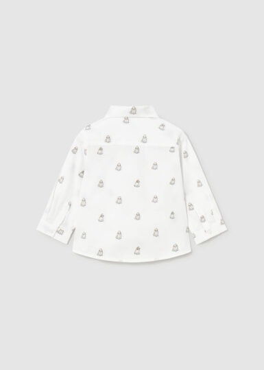 MAYORAL HEMD JACQUARD MET PRINT HONDJE WHITE
