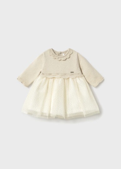 MAYORAL TRICOT JURKJE MET TULE CHAMPAGNE