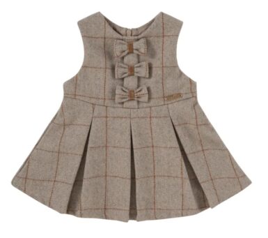 NATINI GERUIT KLEEDJE CASSIE MET STRIKJES BEIGE
