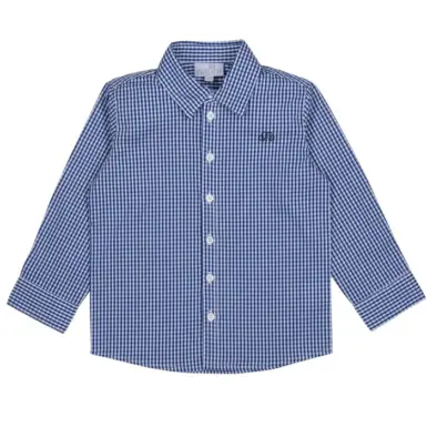 NATINI HEMD PIERROT VICHY DARK BLUE