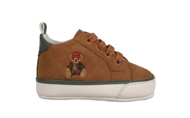 POLO RALPH LAUREN PARKSCHOENTJE BRUIN/GROEN MET BEERTJE