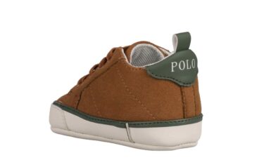 POLO RALPH LAUREN PARKSCHOENTJE BRUIN/GROEN MET BEERTJE