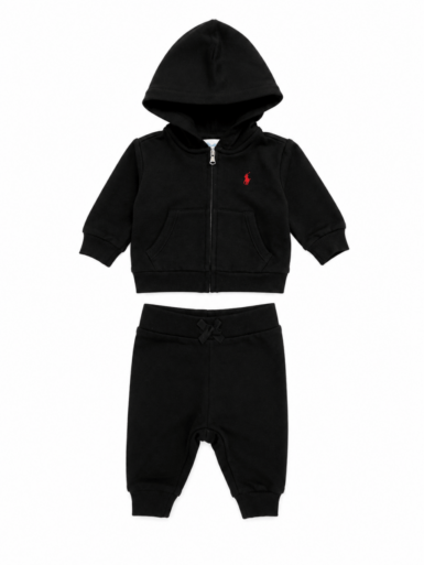 RALPH LAUREN SET VAN HOODIE EN JOGGINGBROEK - ZWART