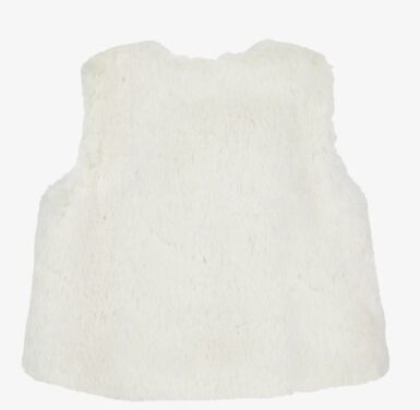 TARTINE ET CHOCOLAT BODYWARMER IN IMITATIEBONT ECRU