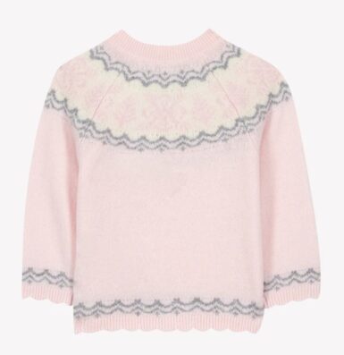 TARTINE ET CHOCOLAT SWEATER FLAKE PATTERN PINK