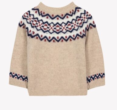 TARTINE ET CHOCOLAT SWEATER WOOL JACQUARD SAND