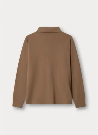 HACKETT POLO MET LANGE MOUW BEIGE
