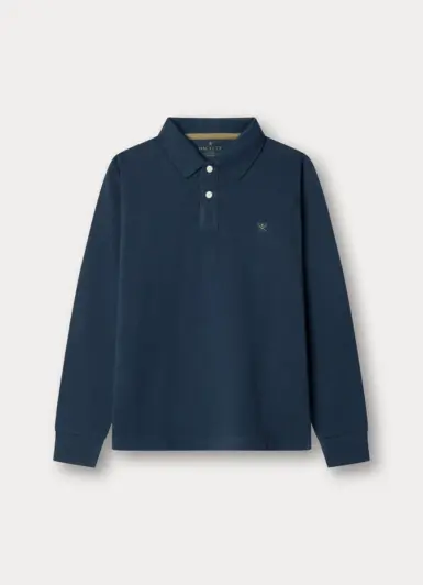 HACKETT POLO MET LANGE MOUW NAVY