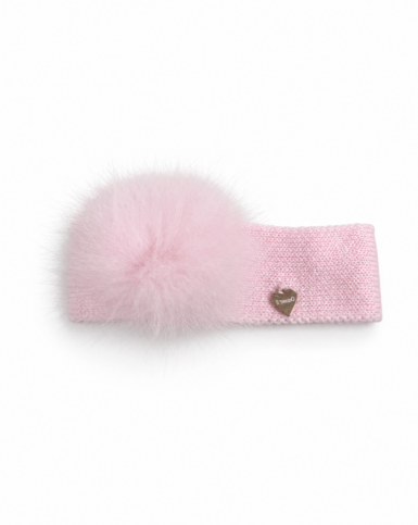 IL TRENINO HAARBAND MET POMPON LIGHT PINK