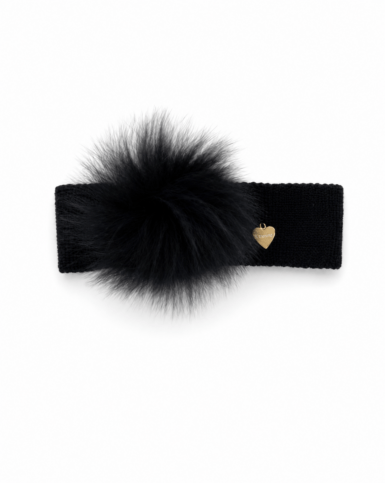 IL TRENINO HAARBAND MET POMPON NAVY