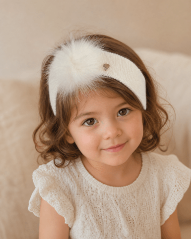 IL TRENINO HAARBAND MET POMPON OFF-WHITE