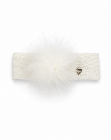 IL TRENINO HAARBAND MET POMPON OFF-WHITE
