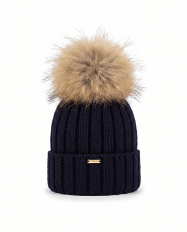 IL TRENINO MUTS NAVY BLUE PONPON NATUREL