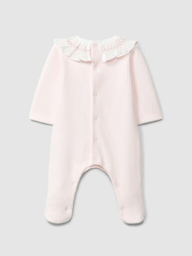 LARANJINHA KRUIPPAKJE IN VELVET MET RUFFLE KRAAGJE PINK