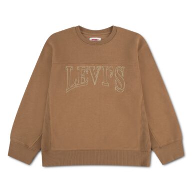 LEVI'S SWEATER MET GEBORDUURDE LOGO - BRUIN