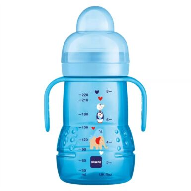MAM ZUIGFLES TRAINER 220ML BOY - BLAUW
