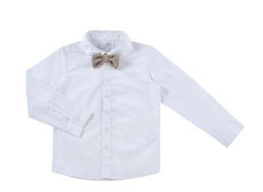 NATINI HEMDJE CAS MET SRIK BEIGE OFF WHITE